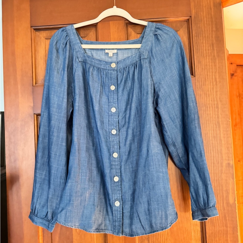 Talbots Denim Blue Button-Down Shirt
